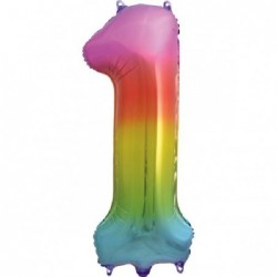 PALLONCINO FOIL 86cm ARCOBALENO Nr.1 [8417111-00.jpg]