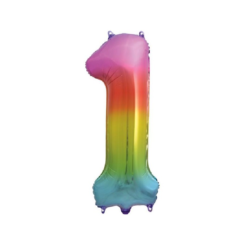 PALLONCINO FOIL 86cm ARCOBALENO Nr.1 [8417111-00.jpg]