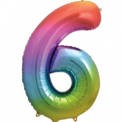 PALLONCINO FOIL 86cm ARCOBALENO Nr.6 [8417116-00.jpg]