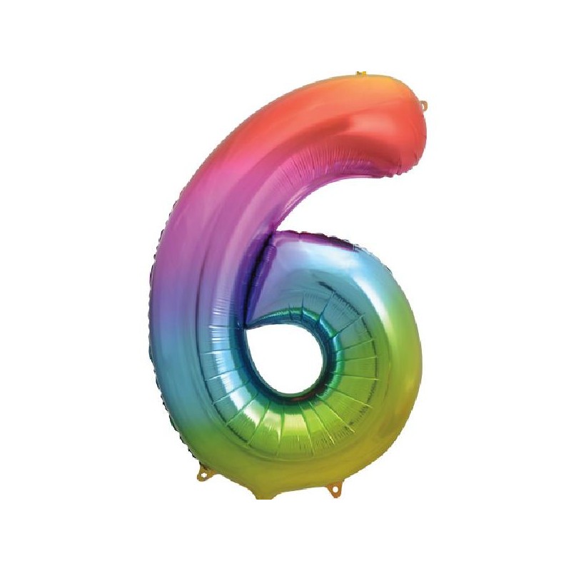 PALLONCINO FOIL 86cm ARCOBALENO Nr.6 [8417116-00.jpg]