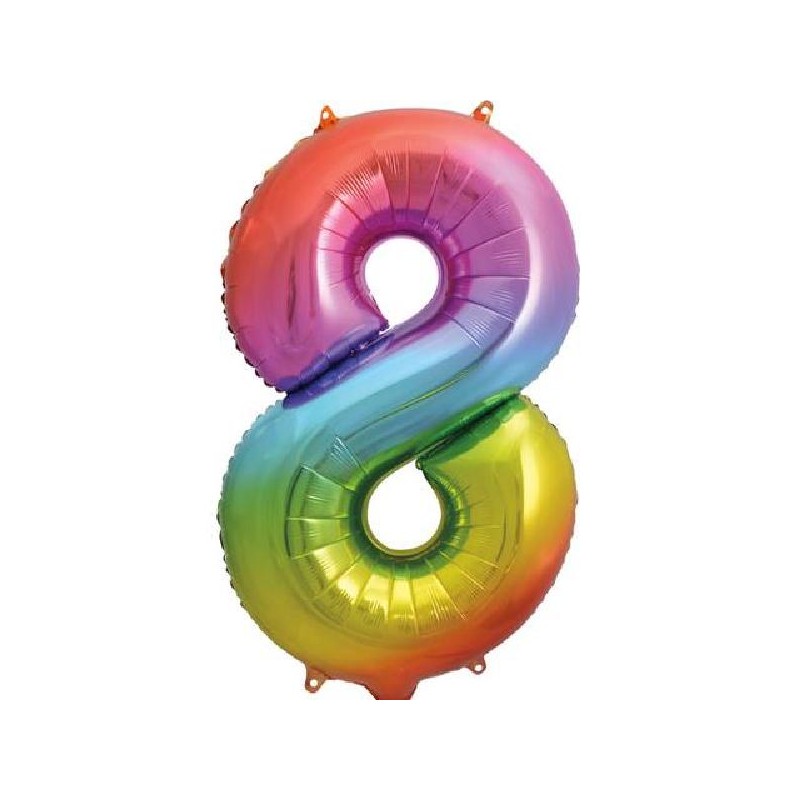 PALLONCINO FOIL 86cm ARCOBALENO Nr.8 [8417118-00.jpg]