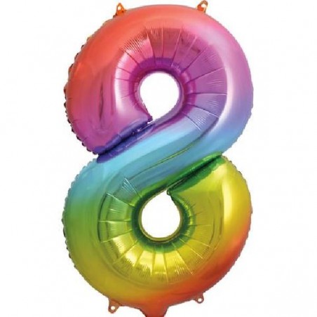 PALLONCINO FOIL 86cm ARCOBALENO Nr.8 [8417118-00.jpg]
