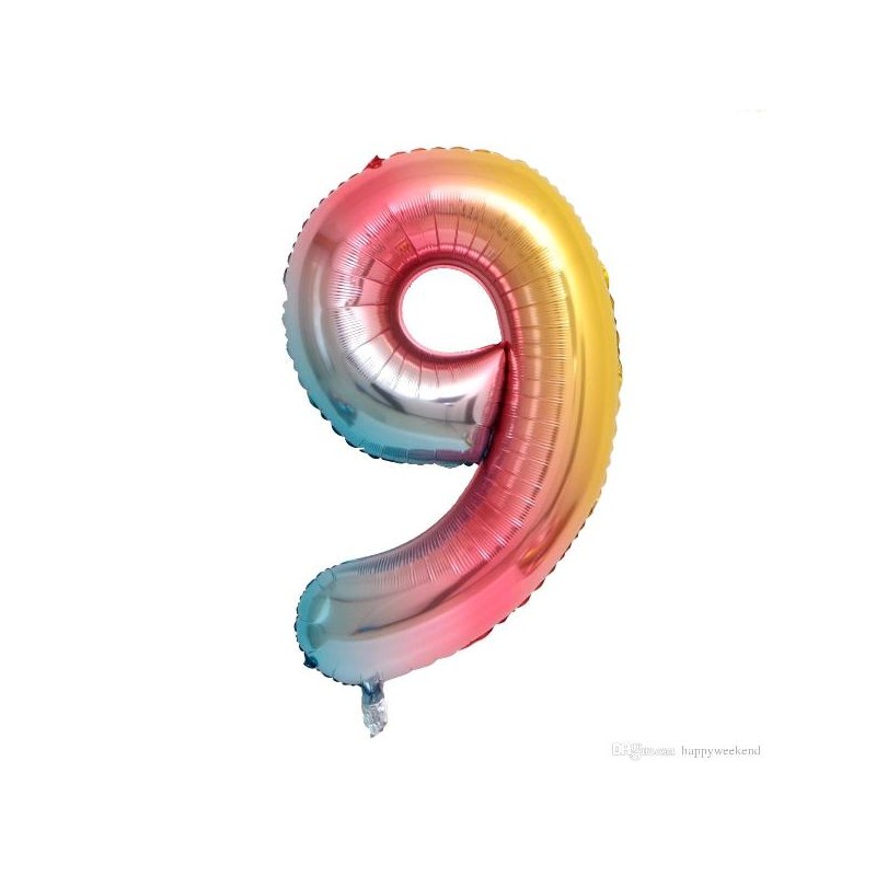 PALLONCINO FOIL 86cm ARCOBALENO Nr.9 [8417119-00.jpg]