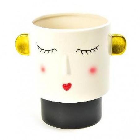 ---VASO IN CERAMICA OCCHI CHIUSI 16x15cm [0031287-00.jpg]