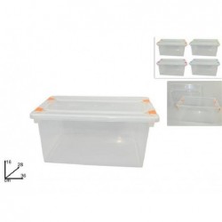 CONTENITORE PLASTICA TRASPARENTE CON COPERCHIO 36X28X16 [0050009-00.jpg]