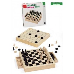 SCACCHI DAMA TRIA-LEGNO 30cm DAL NEGRO [0010103-00.jpg]