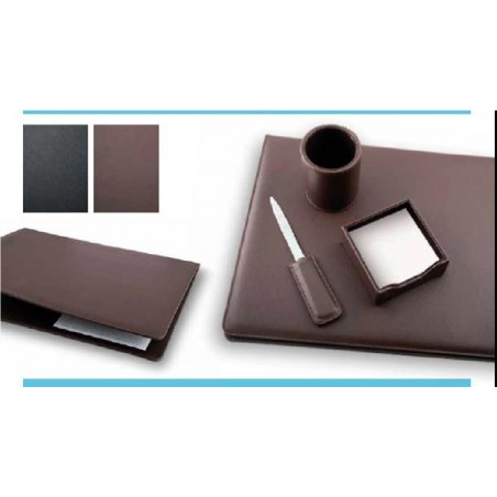 ---SET SCRIVANIA ECO PELLE MARRONE 61864 [0011036-00.jpg]