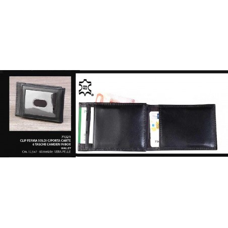 CLIP FERMASOLDI C/PORTACARTE 6 TASCHE [0071321-00.jpg]