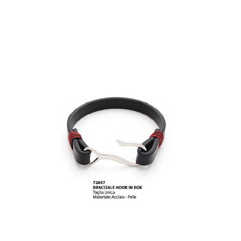 BRACCIALE HOOK PELLE CH. GANCIO ACCIAIO [0072857-00.jpg]