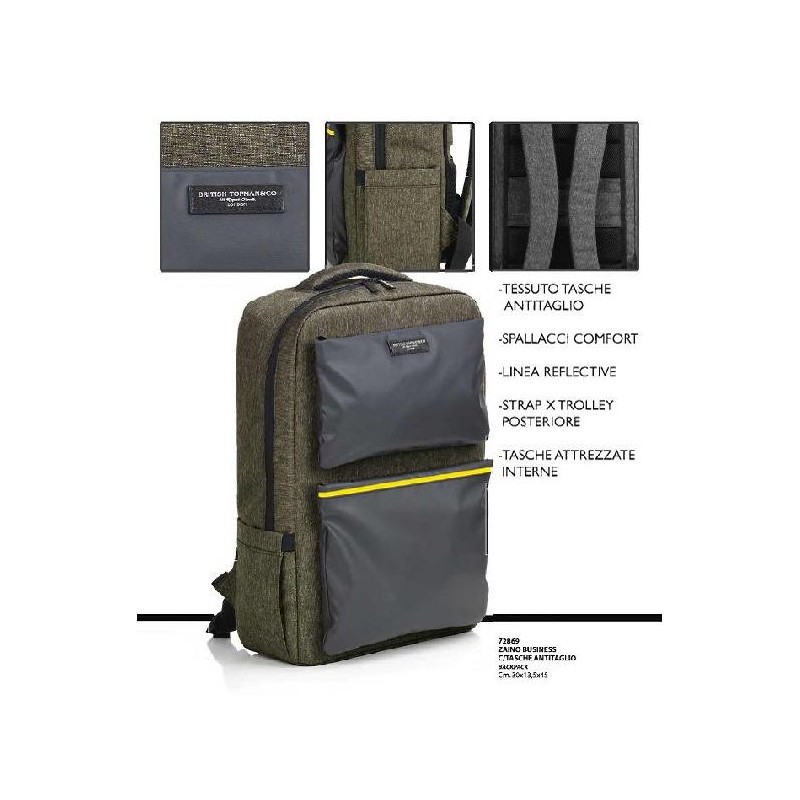 ZAINO BUSINESS C/TASCHE ANTITAGLIO [0072869-00.jpg]