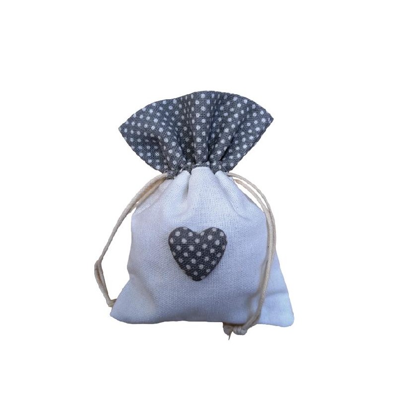 10 SACCHETTI CUORE POIS 10x14cm GRIGIO NON RIORDINABILE [0141213-00.jpg]