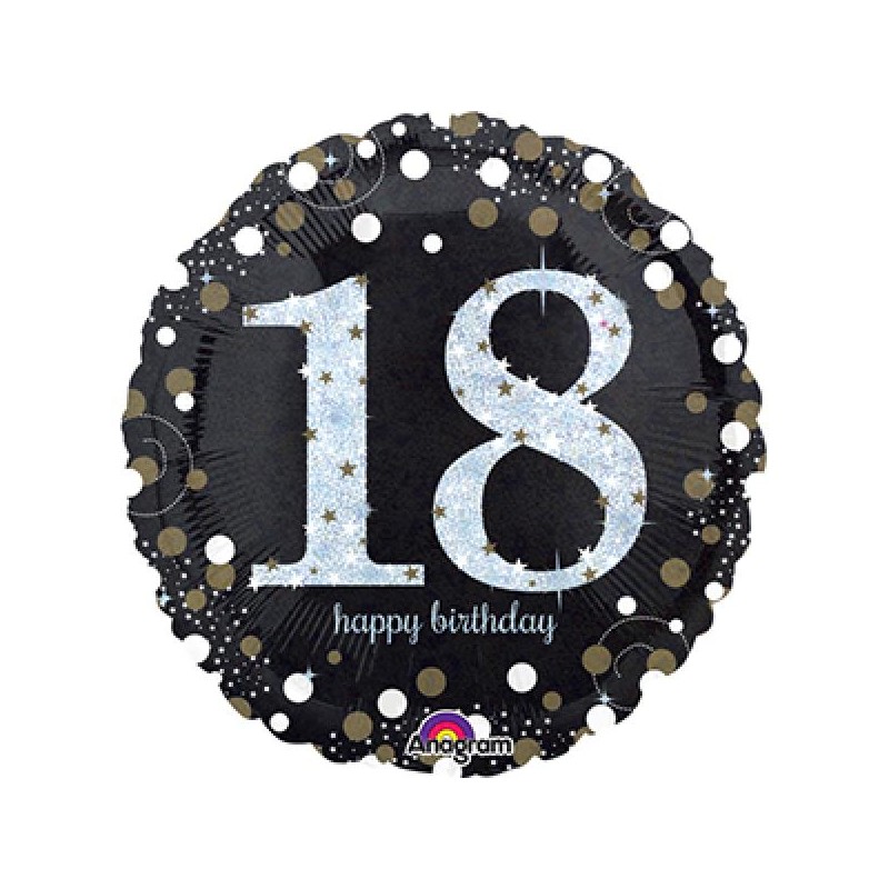 PALLONCINO FOIL 46cm NERO 18 ANNI [8423018-00.jpg]