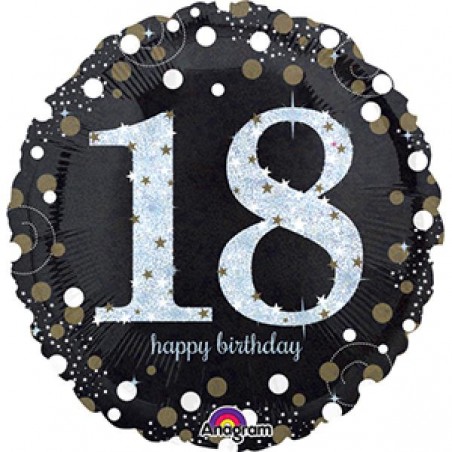 PALLONCINO FOIL 46cm NERO 18 ANNI [8423018-00.jpg]