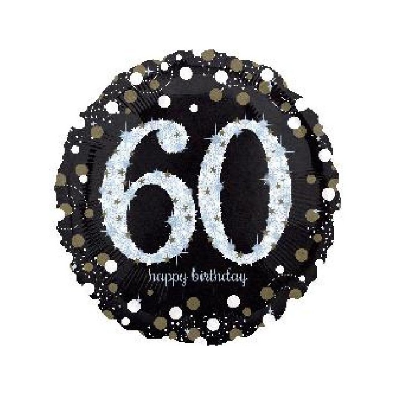 PALLONCINO FOIL 46cm NERO 60 ANNI [8423060-00.jpg]