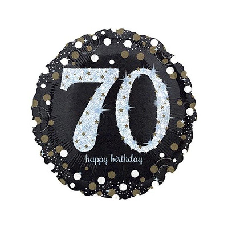 ---PALLONCINO FOIL 46cm NERO 70 ANNI [8423070-00.jpg]