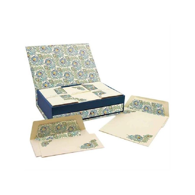 PEACOCK SCATOLA LUSSO 60pz 20fg -10 CARTONCINI-30 BUSTE [2087014-00.jpg]