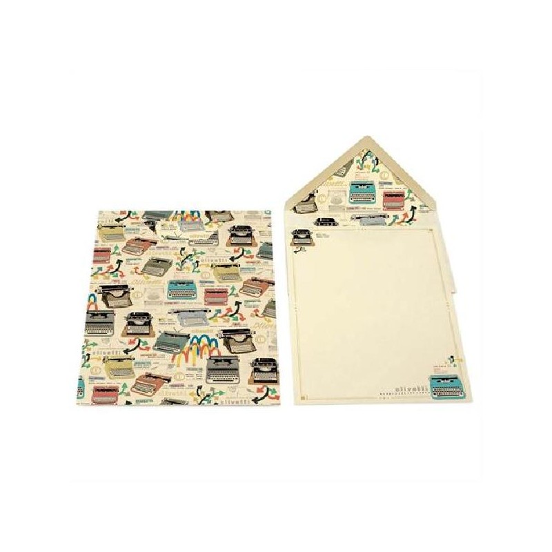 ---OLIVETTI 10 CARTONCINI E BUSTE 12X17 foglio 16,8x22,8cm  busta 17,5x12cm [2087434-00.jpg]