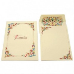 ---FLORENTIA 10 CARTONCINI E BUSTE 12X17 foglio 16,8x22,8cm  busta 17,5x12cm [2087438-00.jpg]