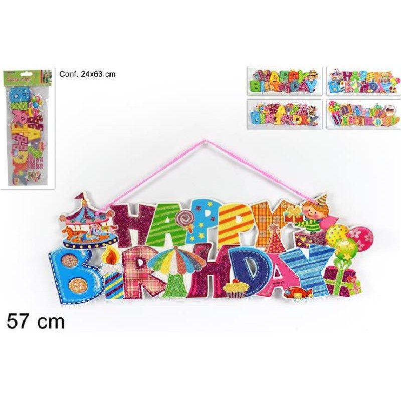 FESTONE CARTA HAPPY BIRTHDAY cm100x130 EFFETTO SHABBY,PALLONCINI COLOR [8840009-00.jpg]