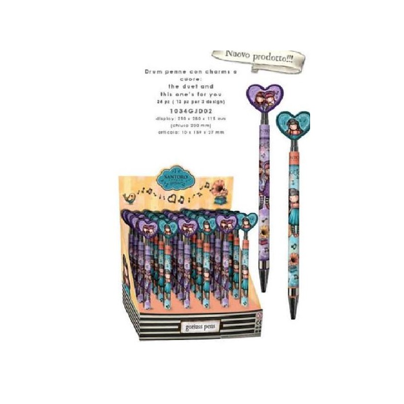 ---PENNA con CHARM CUORE 24pz GORJUSS [0103402-00.jpg]