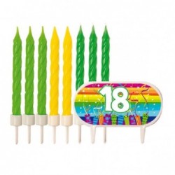 CANDELINE C/SOSTEGNO 18ANNI 8pz [8840237-00.jpg]