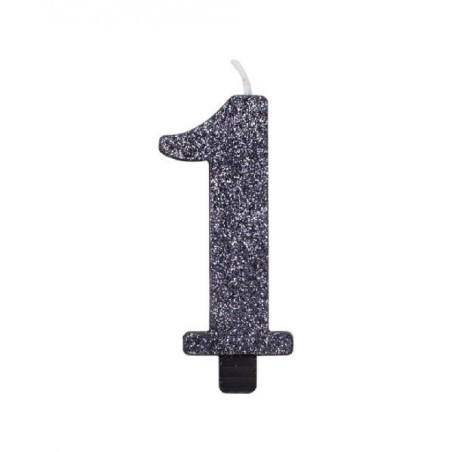 CANDELA GLITTER 10cm NERO nr.1 [8840321-00.jpg]