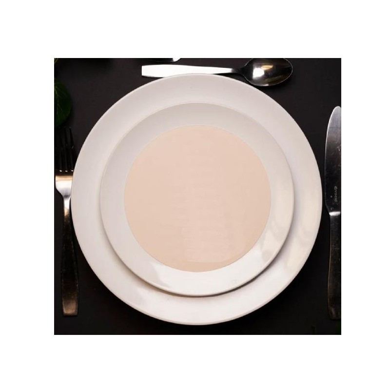 CARTONCINO TONDO 15cm 10pz NUDE [2061684-00.jpg]