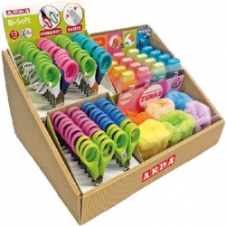 EXPO 62pz FORBICI SCUOLA+TEMPERINI ARDA 20pz FORBICI BI-SOFT+20pz FORBICI BASIC 16pz TEMPERINI 2GETHER+6pz TENKS PELUCHE [6072001-00.jpg]
