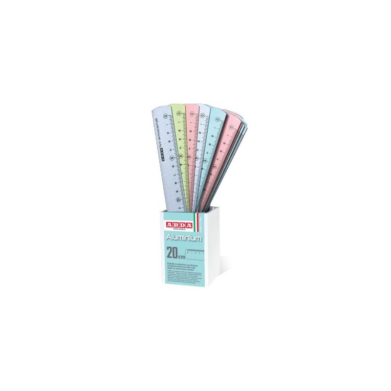 RIGHELLI ALLUMINIO 15cm PASTEL COLOR [8022103-00.jpg]