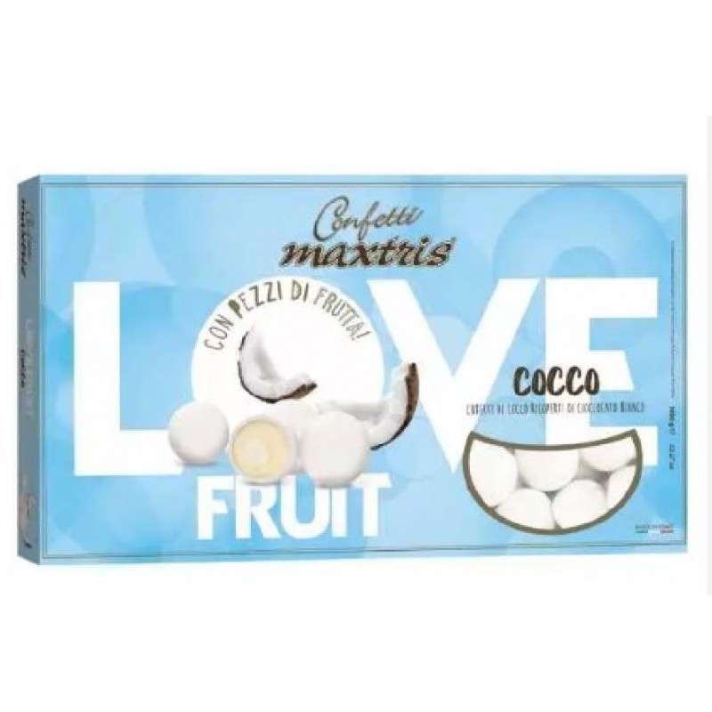 CONFETTI LOVE FRUITS COCCONETTE 1kg CIOCCOLATO BIANCO E COCCO [0151023-00.jpg]