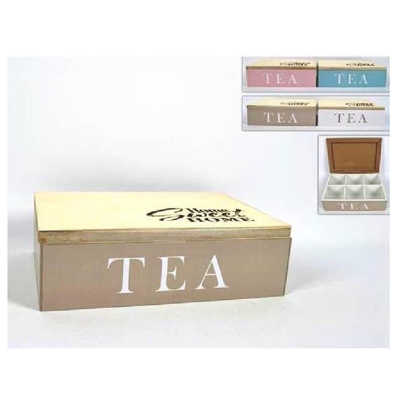 ---SCATOLA LEGNO THE 6 SCOMPARTI 16x24x7 [9023001-00.jpg]