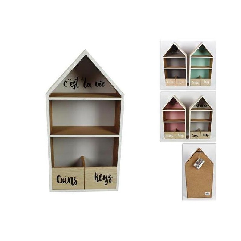 ---CASETTA LEGNO CON MENSOLE COLOR 20x39 [9023005-00.jpg]