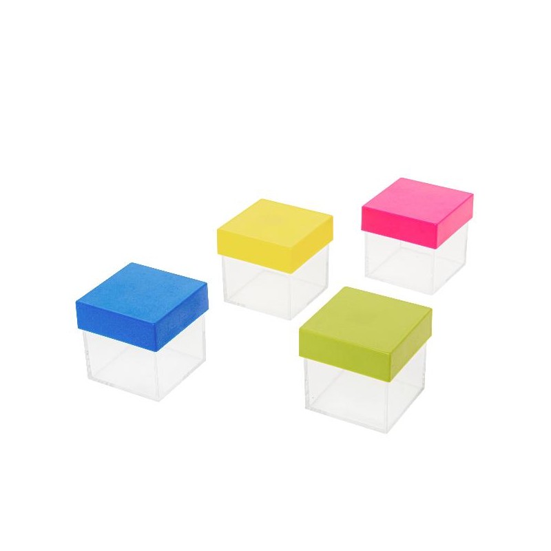 SCATOLA CONFETTI BOX cm5,5H5 RIGIDA CON COPERCHIO COLORATO [0190301-00.jpg]
