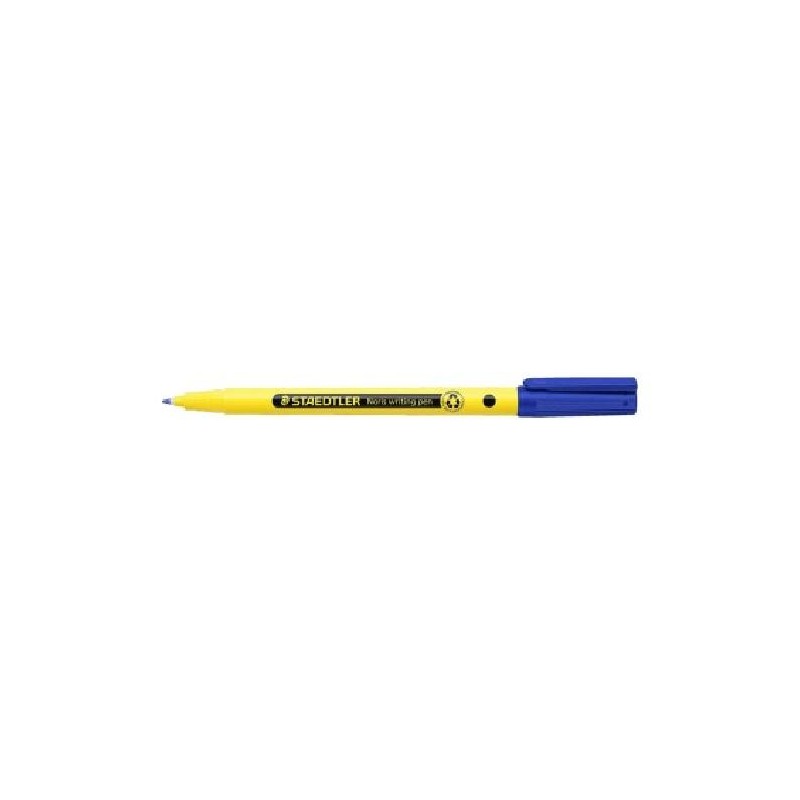 PENNA STAEDTLER 307 BLU FINELINER 0,6mm PUNTA FELTRO FUSTO PLASTICA RECICLATA [1211070-00.jpg]