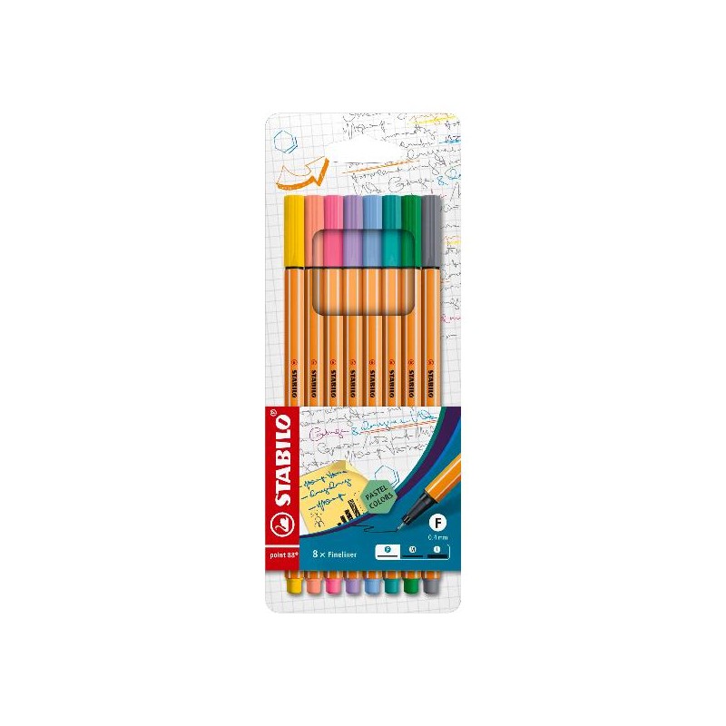 STABILO POINT 88 PASTELLO ast.8pz [1111806-00.jpg]