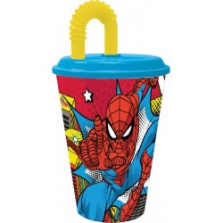BICCHIERE CON CANNUCCIA SPIDERMAN [0300131-00.jpg]