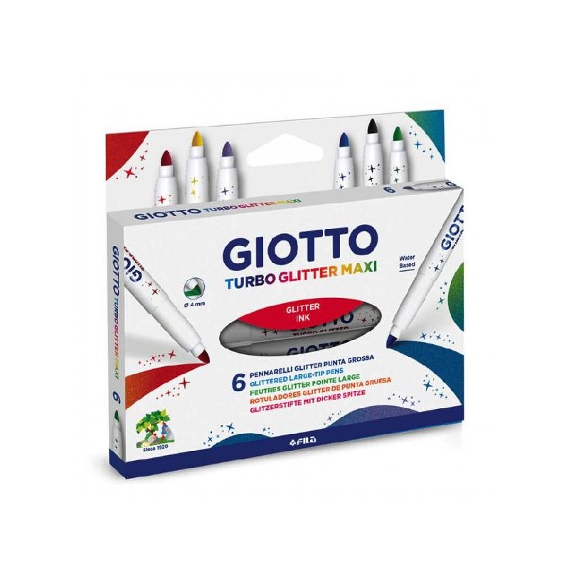 GIOTTO TURBO GLITTER MAXI ast.6pz [FILA426600-00.jpg]