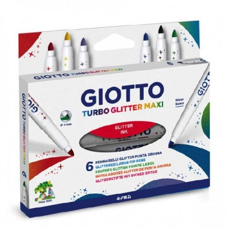 GIOTTO TURBO GLITTER MAXI ast.6pz [FILA426600-00.jpg]