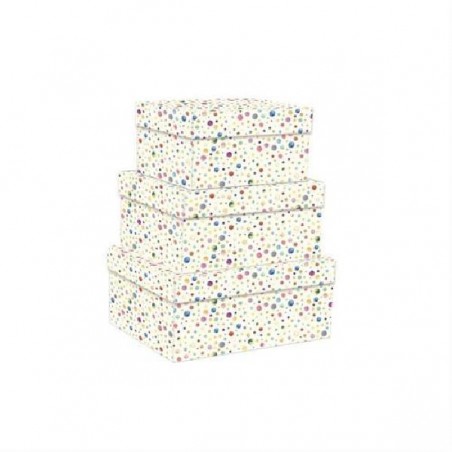 SET 3 SCATOLE GRANDI DOTS RAIMBOW KARTOS [K12150700-00.jpg]